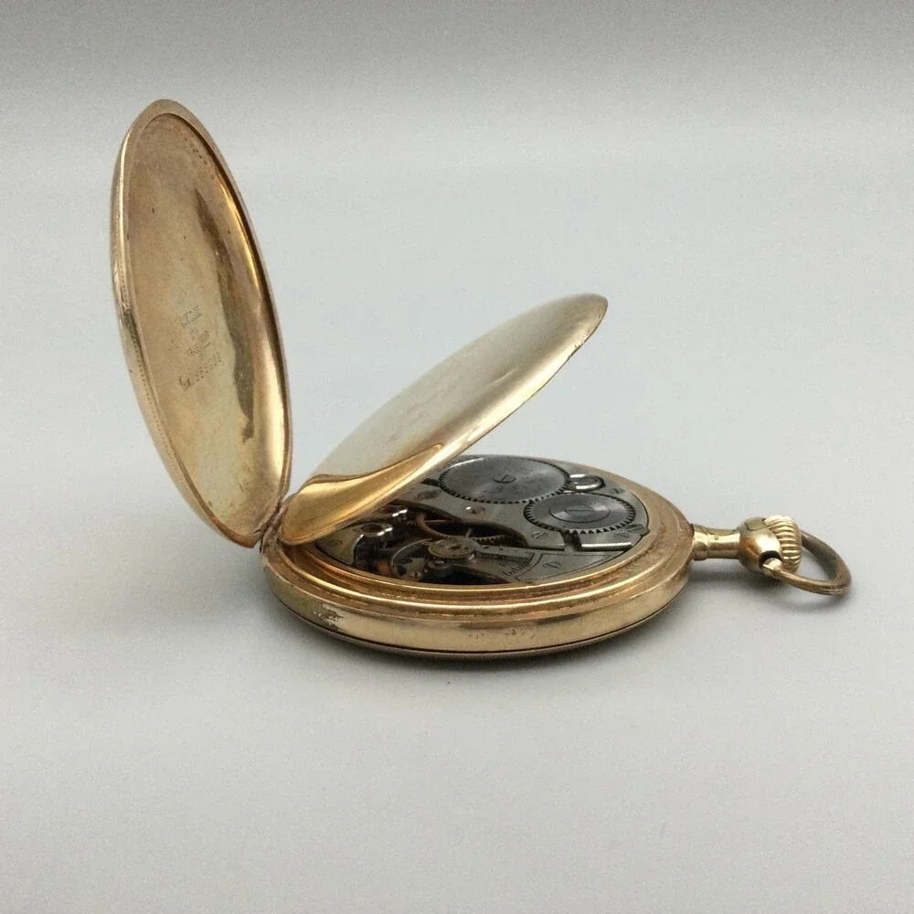 1916 Illinois Grade 403 Pocket Watch Men 46mm Gold Filled 15J Manual Wind Runs